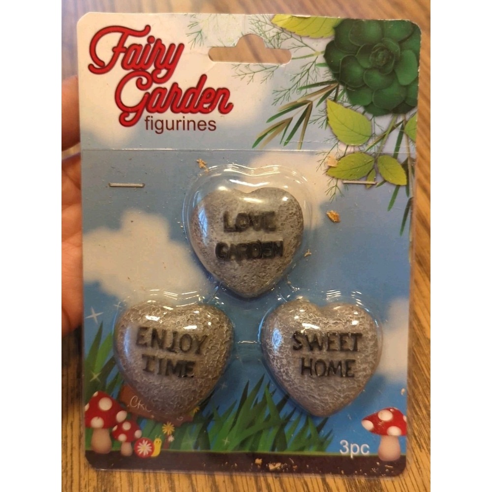 New Fairy Garden Figurines 3 pc Fairy Crossing Resin Set